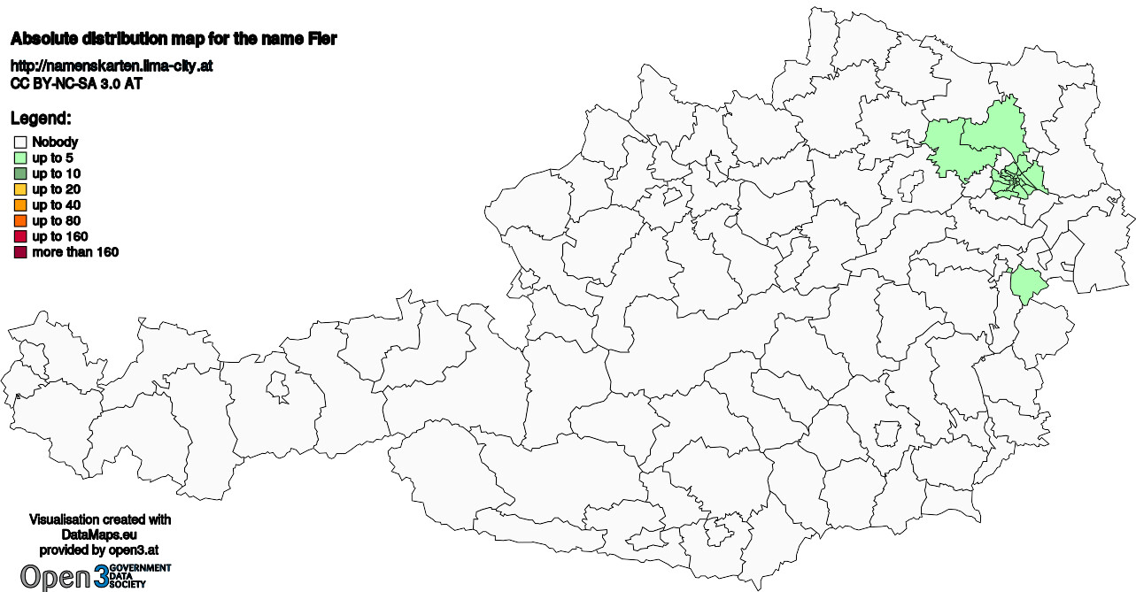 Absolute Distribution maps for surname Fler