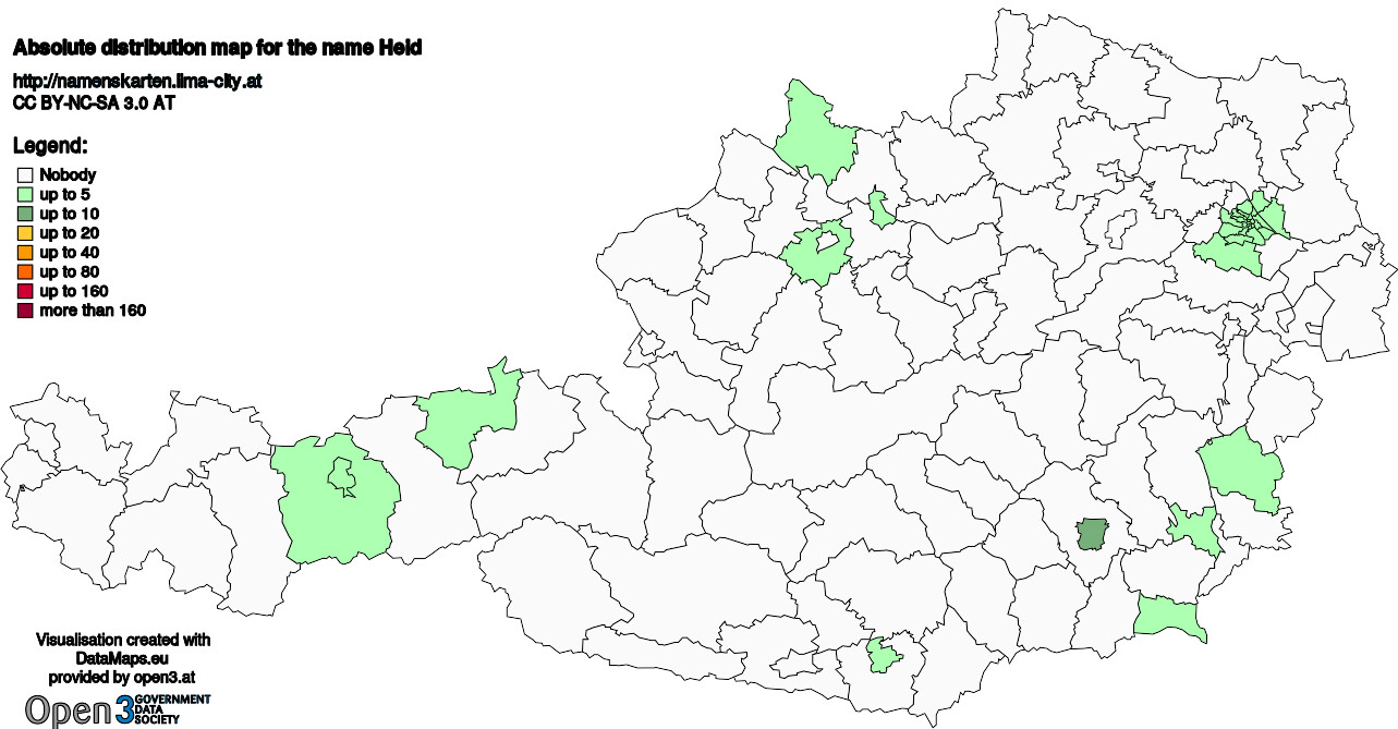 Absolute Distribution maps for surname Heid