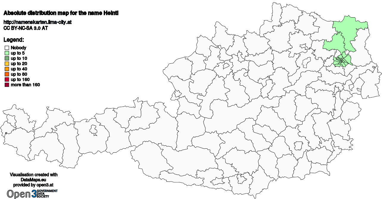 Absolute Distribution maps for surname Heintl