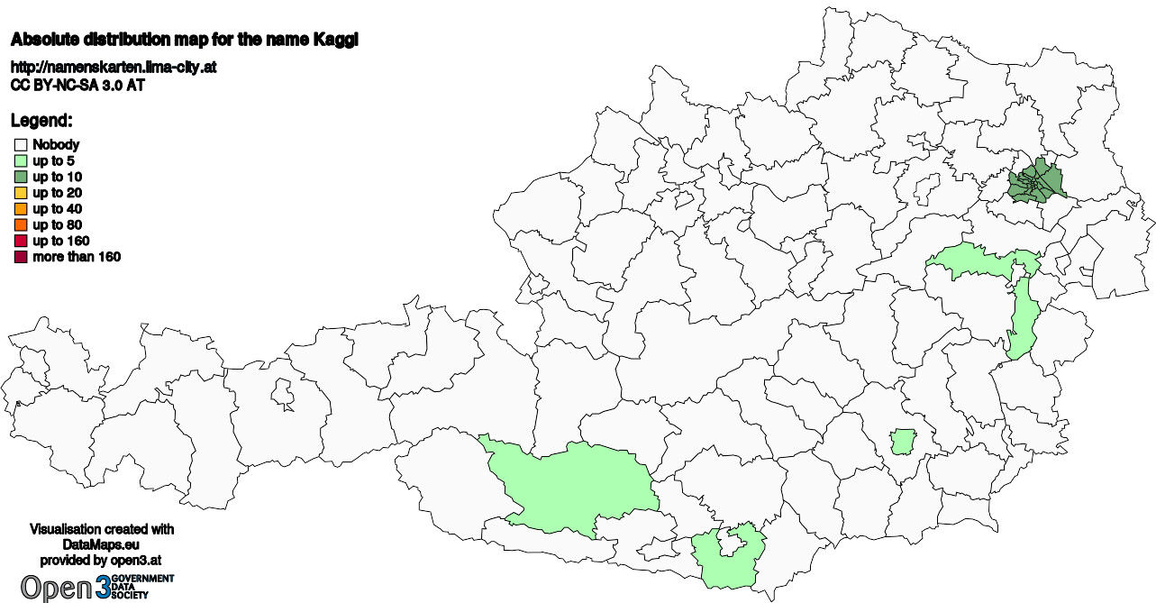 Absolute Distribution maps for surname Kaggl