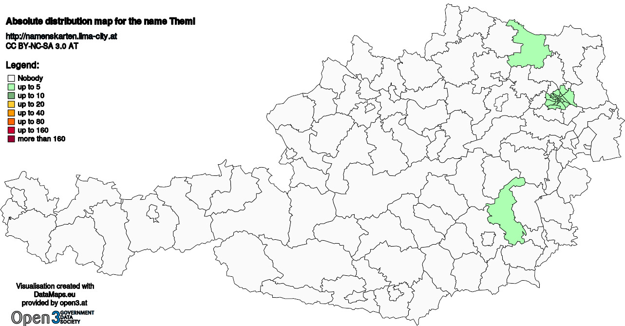 Absolute Distribution maps for surname Theml