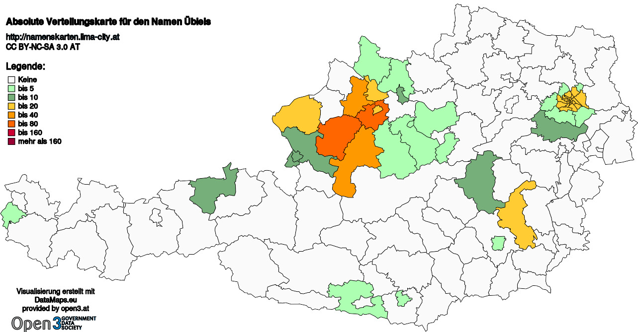 Absolute Verteilungskarten Nachnamen Übleis