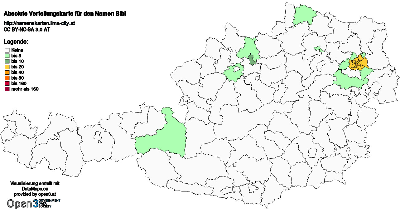 Absolute Verteilungskarten Nachnamen Bibl