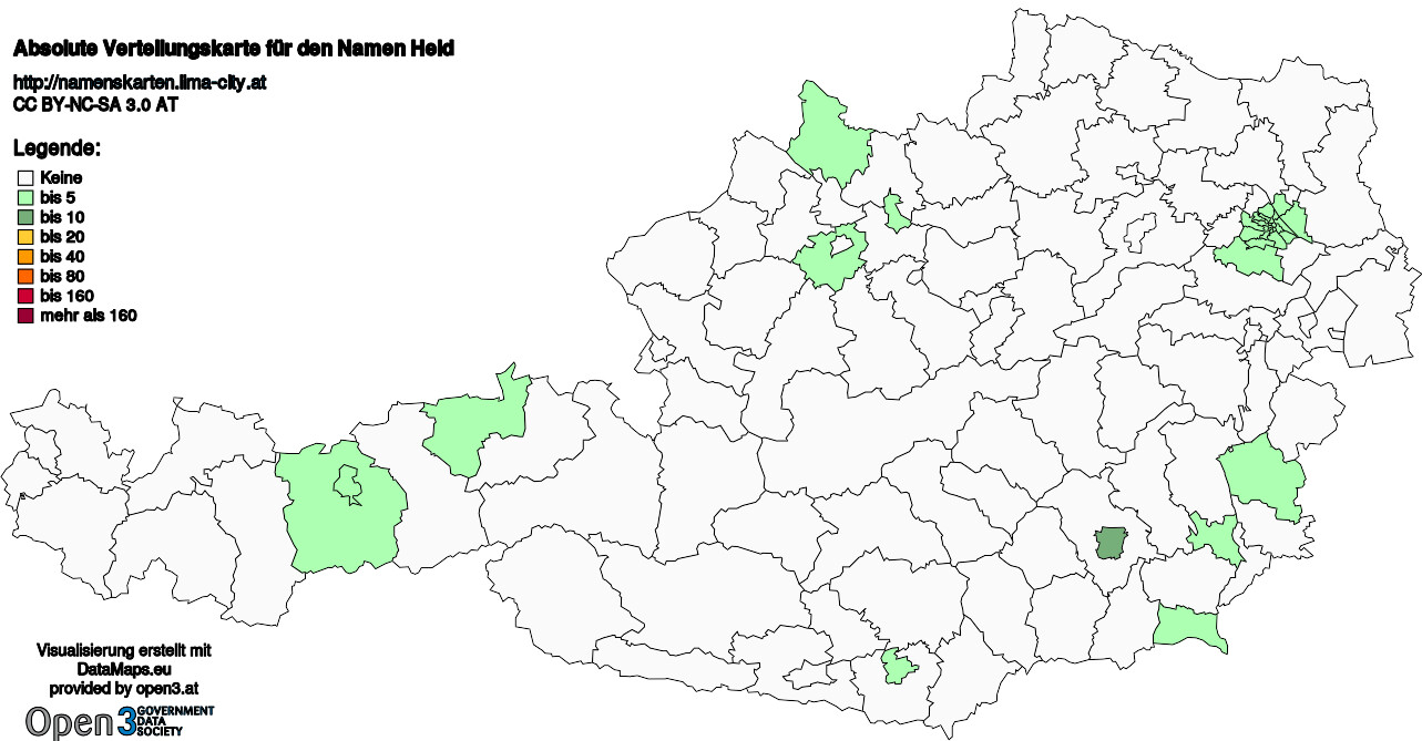 Absolute Verteilungskarten Nachnamen Heid