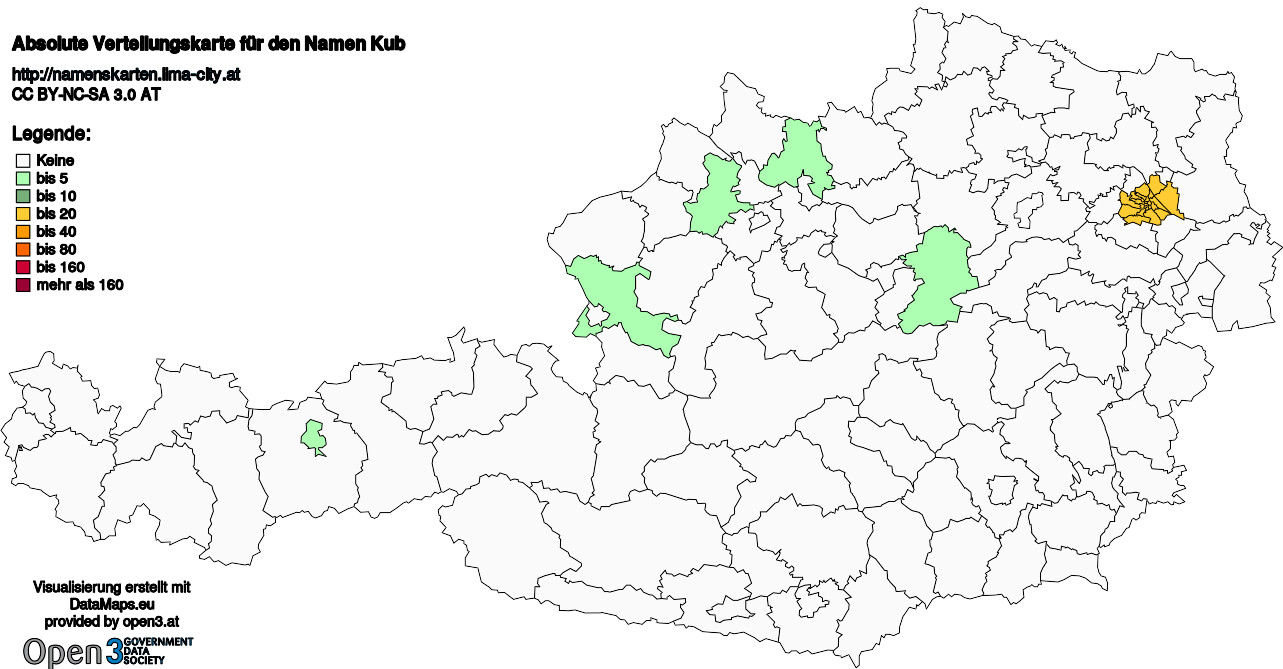 Absolute Verteilungskarten Nachnamen Kub