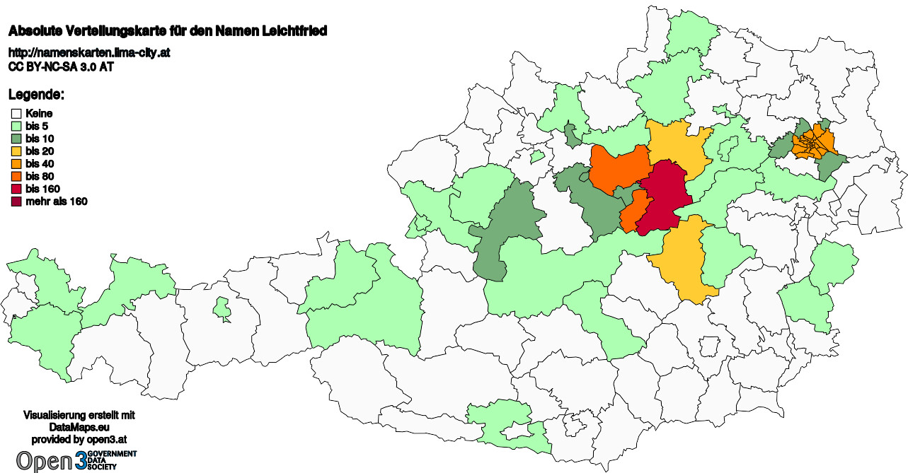 Absolute Verteilungskarten Nachnamen Leichtfried