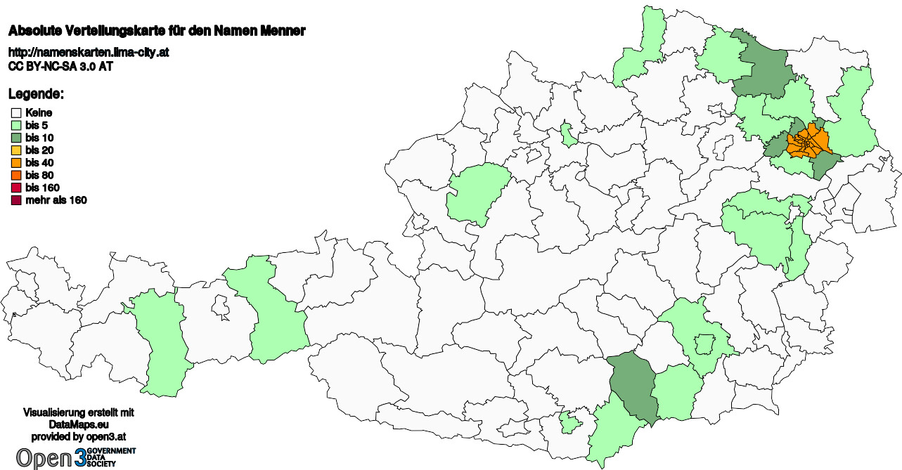 Absolute Verteilungskarten Nachnamen Menner