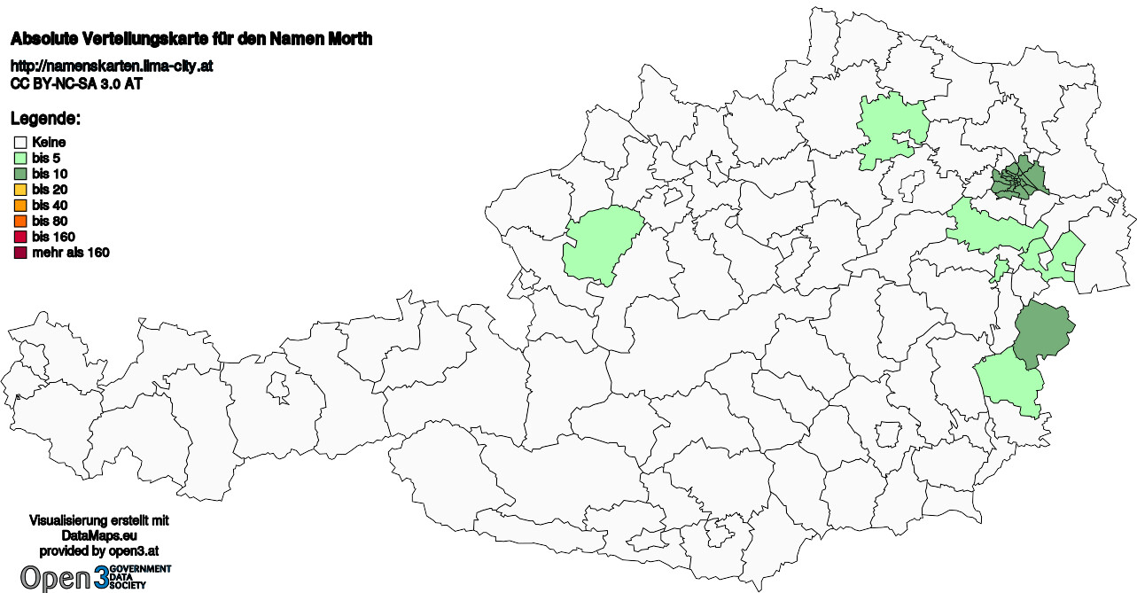 Absolute Verteilungskarten Nachnamen Morth