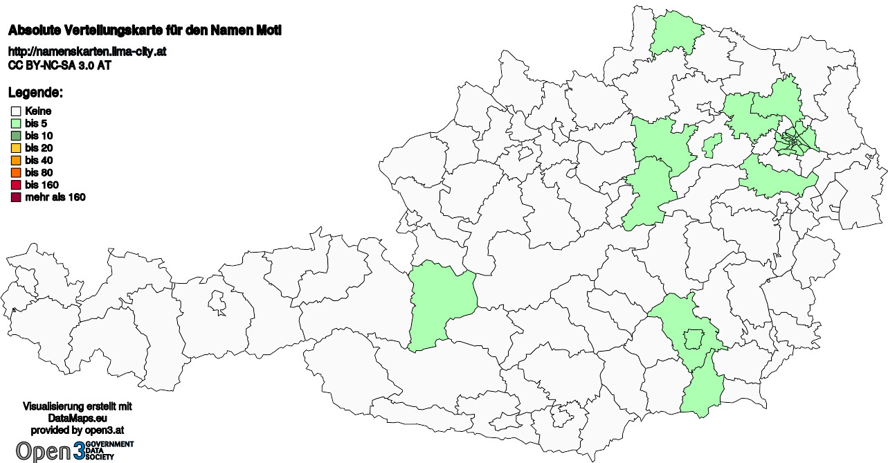 Absolute Verteilungskarten Nachnamen Motl