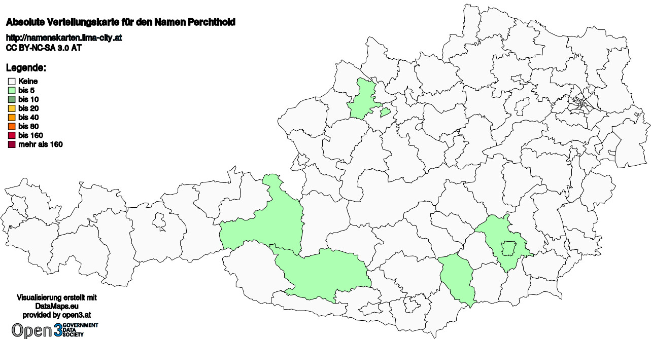 Absolute Verteilungskarten Nachnamen Perchthold