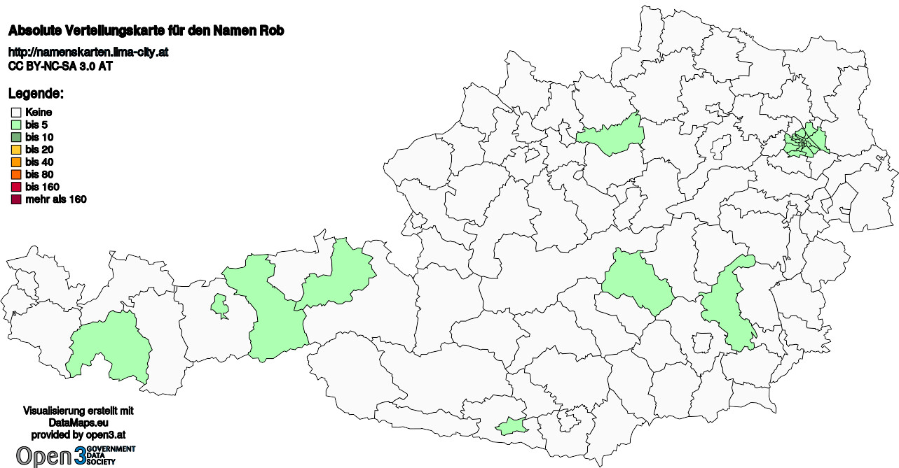 Absolute Verteilungskarten Nachnamen Rob