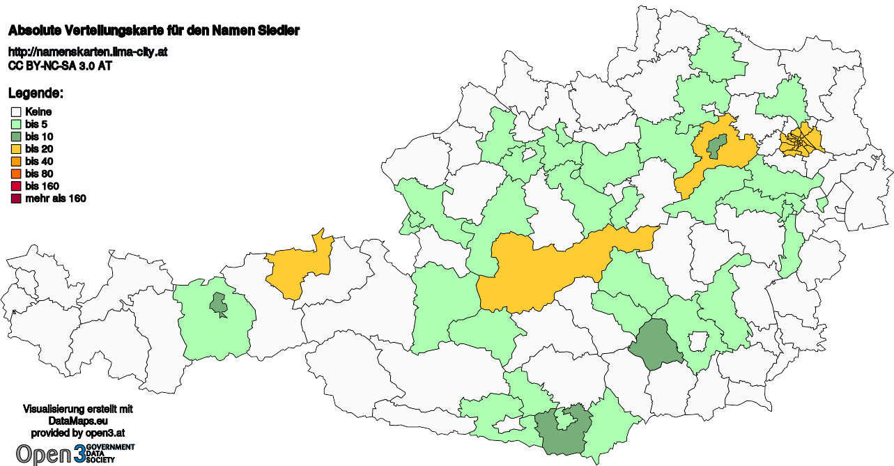 Absolute Verteilungskarten Nachnamen Siedler