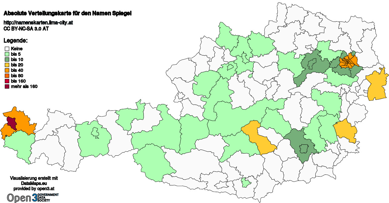 Absolute Verteilungskarten Nachnamen Spiegel