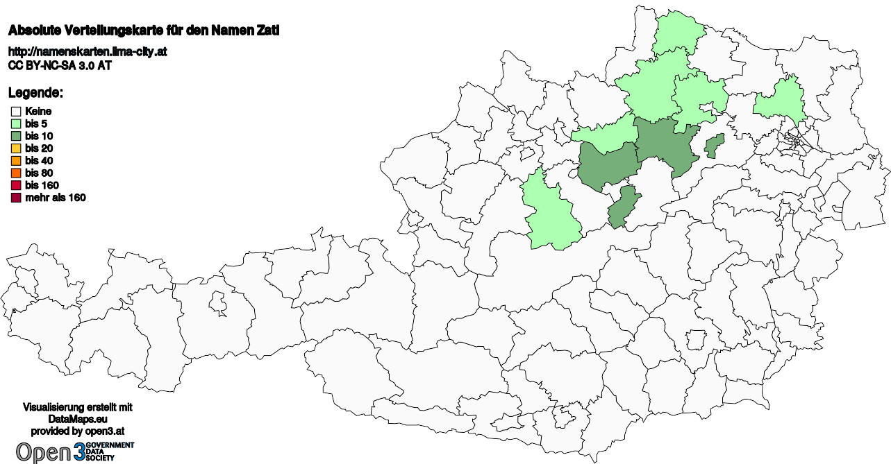 Absolute Verteilungskarten Nachnamen Zatl